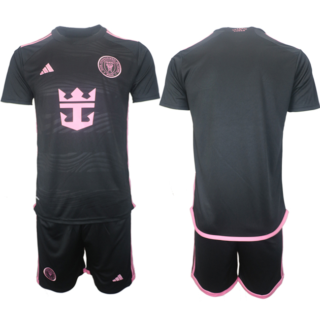 Men's Inter Miami CF Blank 2024-25 Black Away Soccer Jersey Suit